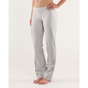 Lululemon Straight To The Studio Pant Reversible Slub Denim Silver Slate Size 8